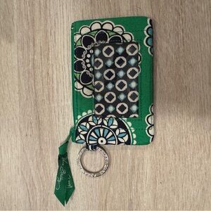 NWOT Vera Bradley Green and Black Key Card Holder